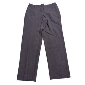 NWT J. Jill Plaid Dress Pants Trousers Womens Sz 10 Black Stretch Office Career
